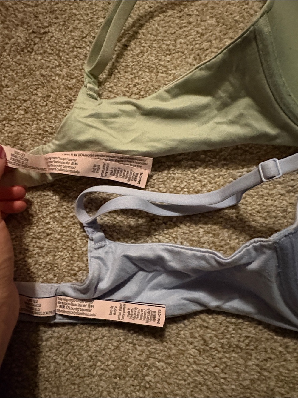 Victoria's Secret Light Blue & Sage T-Shirt Bra Duo - Picture 3 of 4